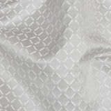 Satin-Faced Jacquard - Platinum Broken Diamonds - British Imported