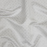 Satin-Faced Jacquard - Platinum Broken Diamonds - British Imported