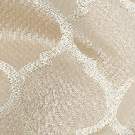 Satin-Faced Jacquard - Champagne Moroccan Quatrefoil - British Imported