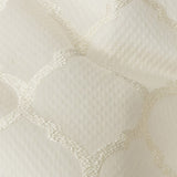 Satin-Faced Jacquard - Ivory Moroccan Quatrefoil - British Imported