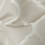Satin-Faced Jacquard - Oyster Moroccan Quatrefoil - British Imported
