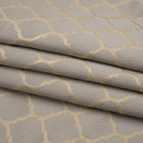 Satin-Faced Jacquard - Pewter Moroccan Quatrefoil - British Imported