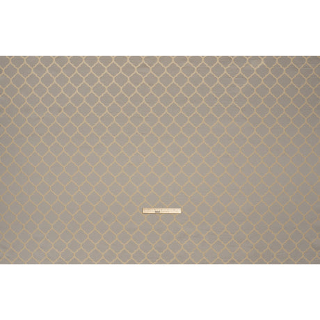 Satin-Faced Jacquard - Pewter Moroccan Quatrefoil - British Imported