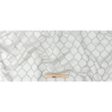 Satin-Faced Jacquard - Platinum Moroccan Quatrefoil - British Imported