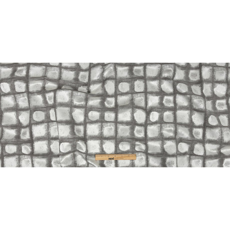 Drapery Jacquard - Graphite Painterly Squares - British Imported