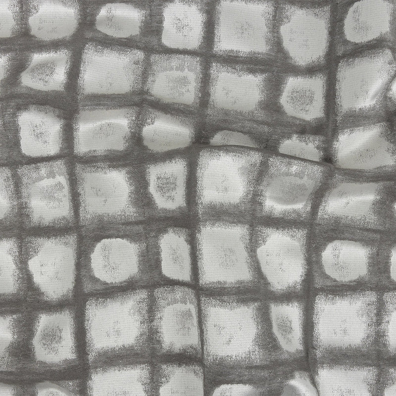 Drapery Jacquard - Graphite Painterly Squares - British Imported