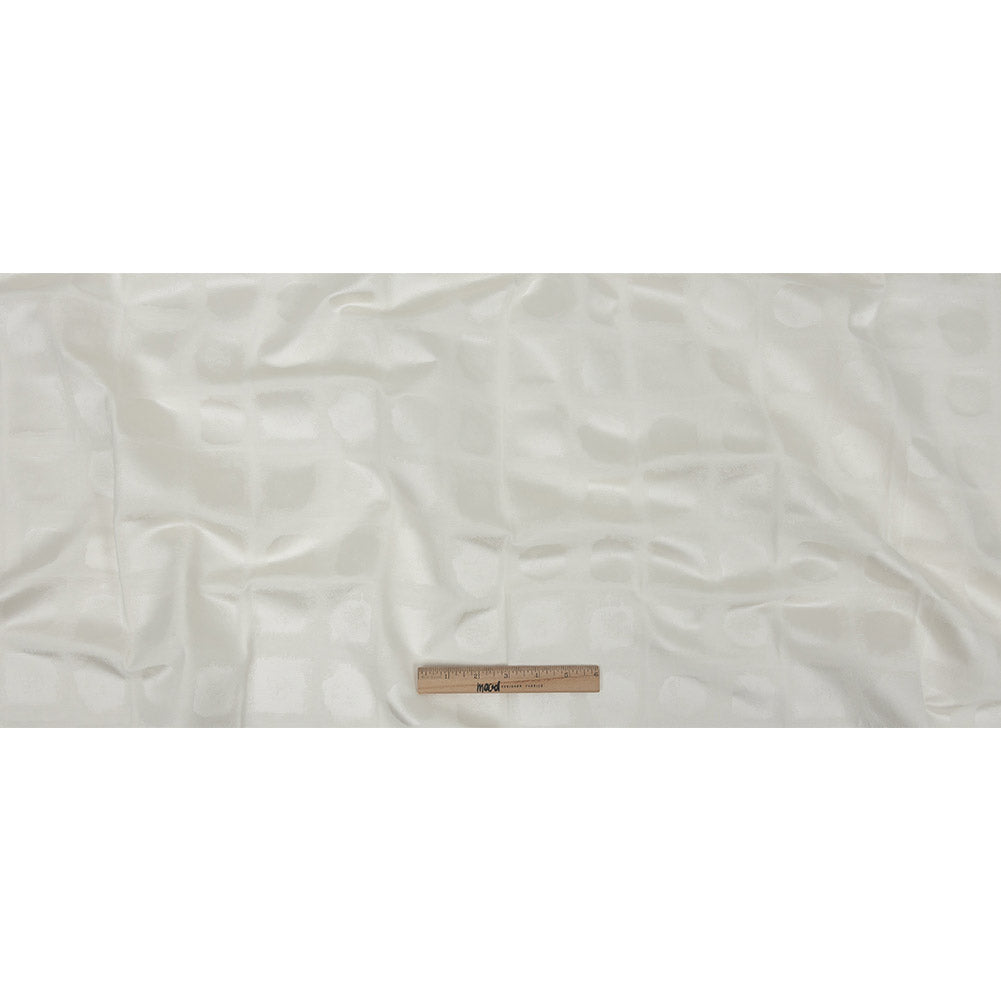Drapery Jacquard - Ivory Painterly Squares - British Imported
