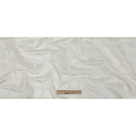 Drapery Jacquard - Ivory Painterly Squares - British Imported
