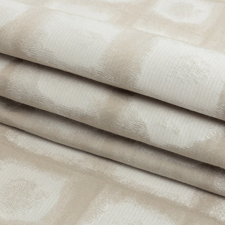 Drapery Jacquard - Oyster Painterly Squares - British Imported