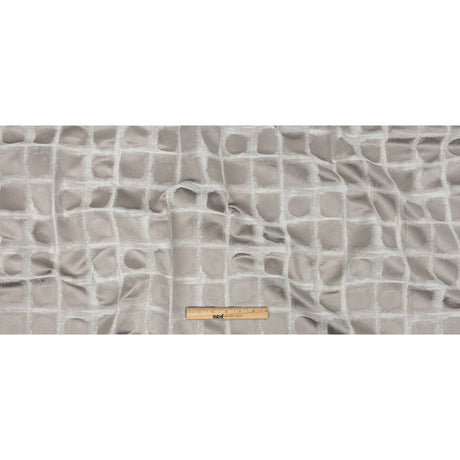 Drapery Jacquard - Pewter Painterly Squares - British Imported
