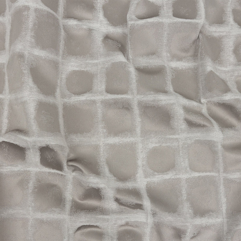 Drapery Jacquard - Pewter Painterly Squares - British Imported