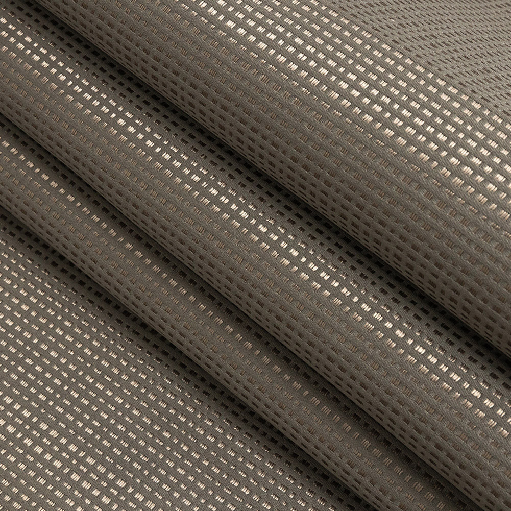Satin-Faced Jacquard - Mole Little Squares - British Imported