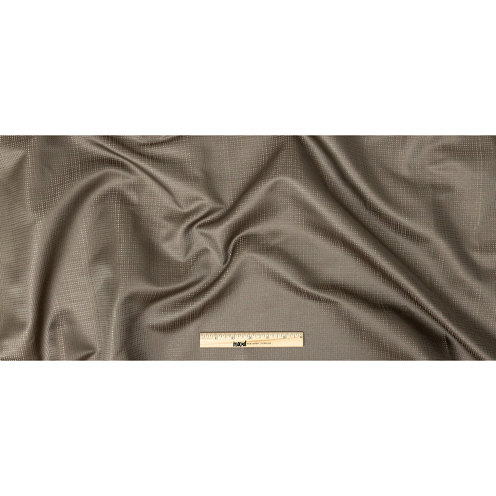 Satin-Faced Jacquard - Mole Little Squares - British Imported