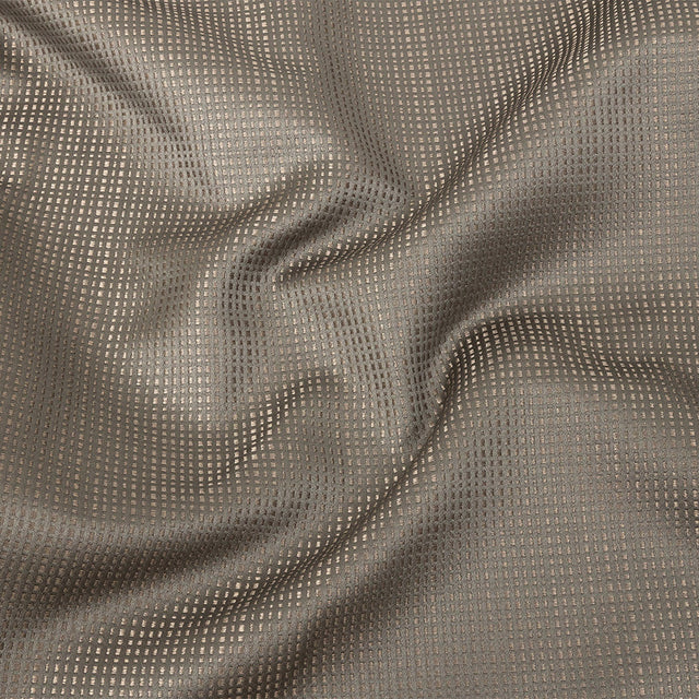 Satin-Faced Jacquard - Mole Little Squares - British Imported