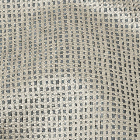 Satin-Faced Jacquard - Pewter Little Squares - British Imported