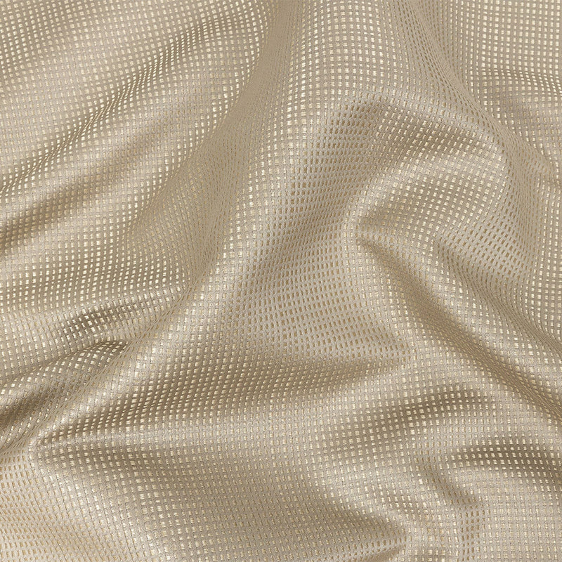 Satin-Faced Jacquard - Taupe Little Squares - British Imported