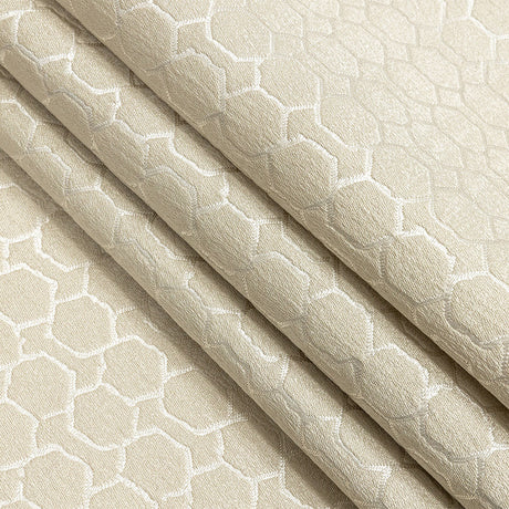 Polyester Jacquard - Champagne Honeycombs - British Imported