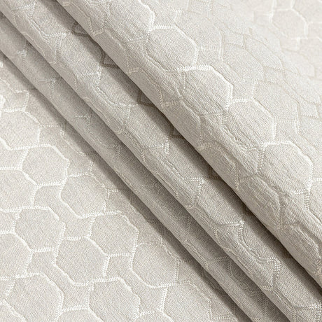 Polyester Jacquard - Oyster Honeycombs - British Imported