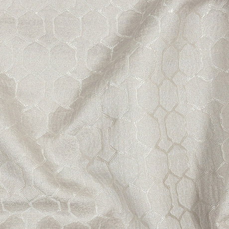 Polyester Jacquard - Oyster Honeycombs - British Imported