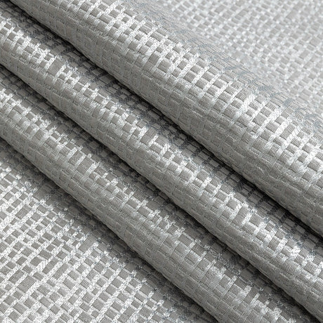 Polyester Jacquard - Graphite Grid - British Imported