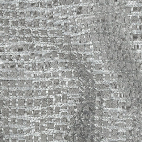 Polyester Jacquard - Graphite Grid - British Imported