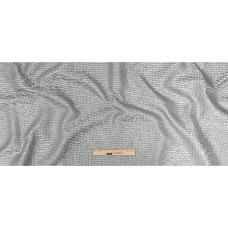 Polyester Jacquard - Graphite Grid - British Imported