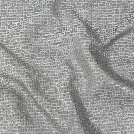 Polyester Jacquard - Graphite Grid - British Imported