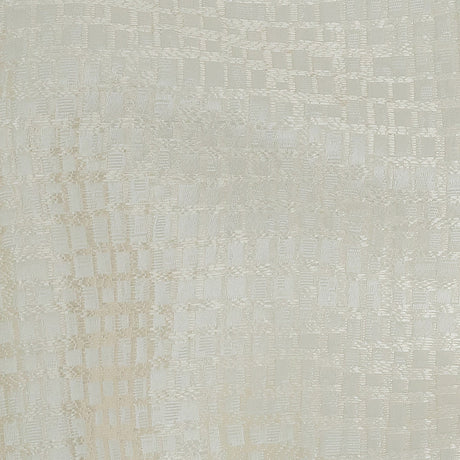 Polyester Jacquard - Ivory Grid - British Imported
