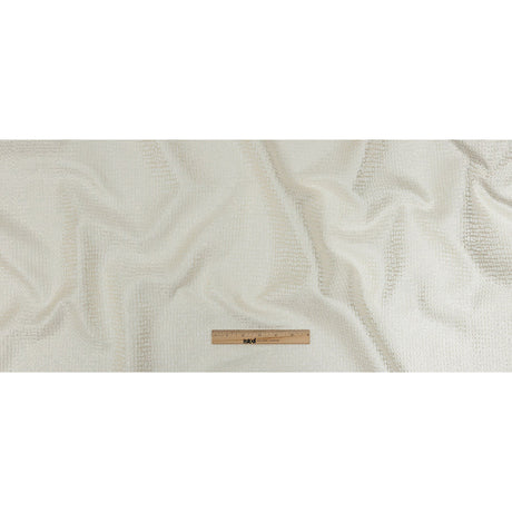 Polyester Jacquard - Ivory Grid - British Imported