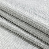 Polyester Jacquard - Platinum Grid - British Imported