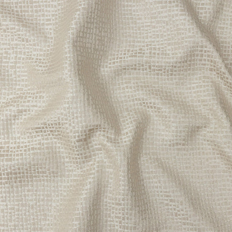 Polyester Jacquard - Taupe Grid - British Imported