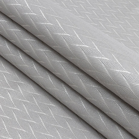Drapery Jacquard - Graphite Flowing Leaves - British Imported