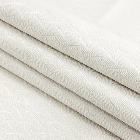 Drapery Jacquard - Ivory Flowing Leaves - British Imported