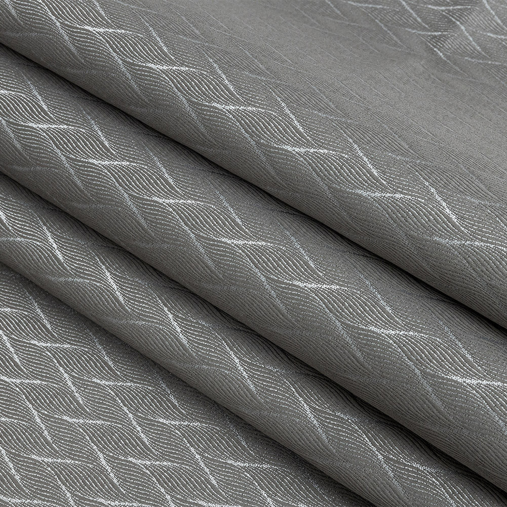 Drapery Jacquard - Mole Flowing Leaves - British Imported