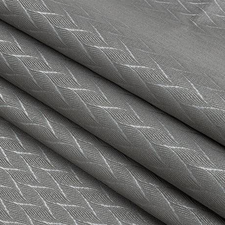 Drapery Jacquard - Mole Flowing Leaves - British Imported