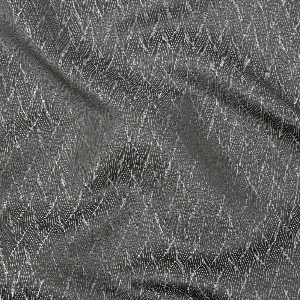 Drapery Jacquard - Mole Flowing Leaves - British Imported