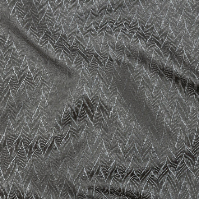 Drapery Jacquard - Mole Flowing Leaves - British Imported