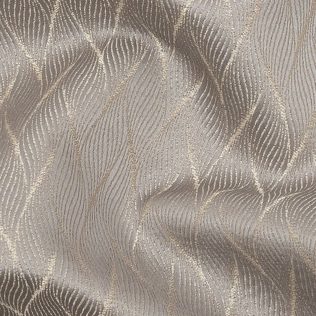 Drapery Jacquard - Pewter Flowing Leaves - British Imported