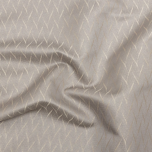 Drapery Jacquard - Pewter Flowing Leaves - British Imported