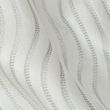Satin-Faced Jacquard - Platinum Wavy Lines - British Imported