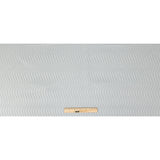 Satin-Faced Jacquard - Platinum Wavy Lines - British Imported