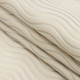 Satin-Faced Jacquard - Taupe Wavy Lines - British Imported