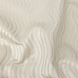 Satin-Faced Jacquard - Taupe Wavy Lines - British Imported