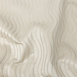 Satin-Faced Jacquard - Taupe Wavy Lines - British Imported