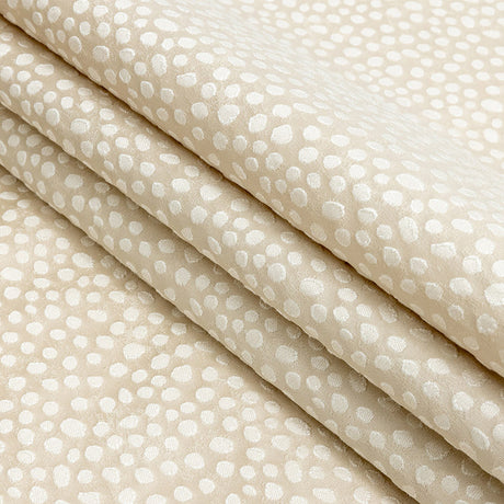 Polyester Jacquard - Champagne Spots - British Imported