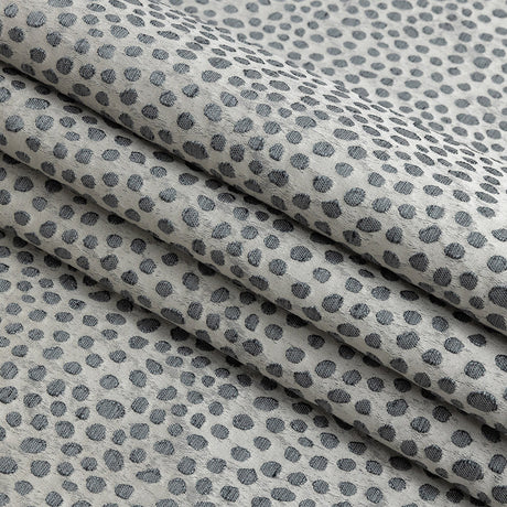 Polyester Jacquard - Pewter Spots - British Imported