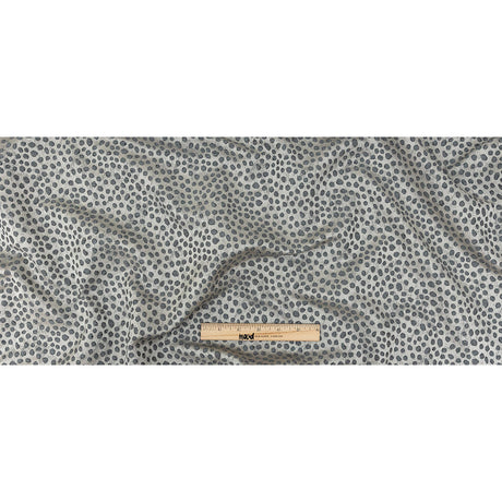 Polyester Jacquard - Pewter Spots - British Imported