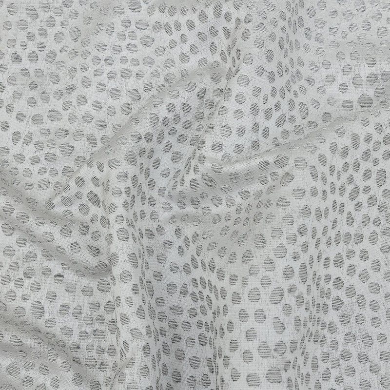 Polyester Jacquard - Platinum Spots - British Imported