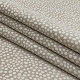 Polyester Jacquard - Taupe Spots - British Imported