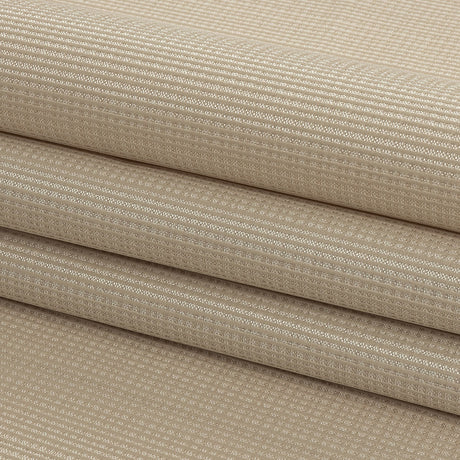 Gridded Polyester Woven - Champagne - British Imported